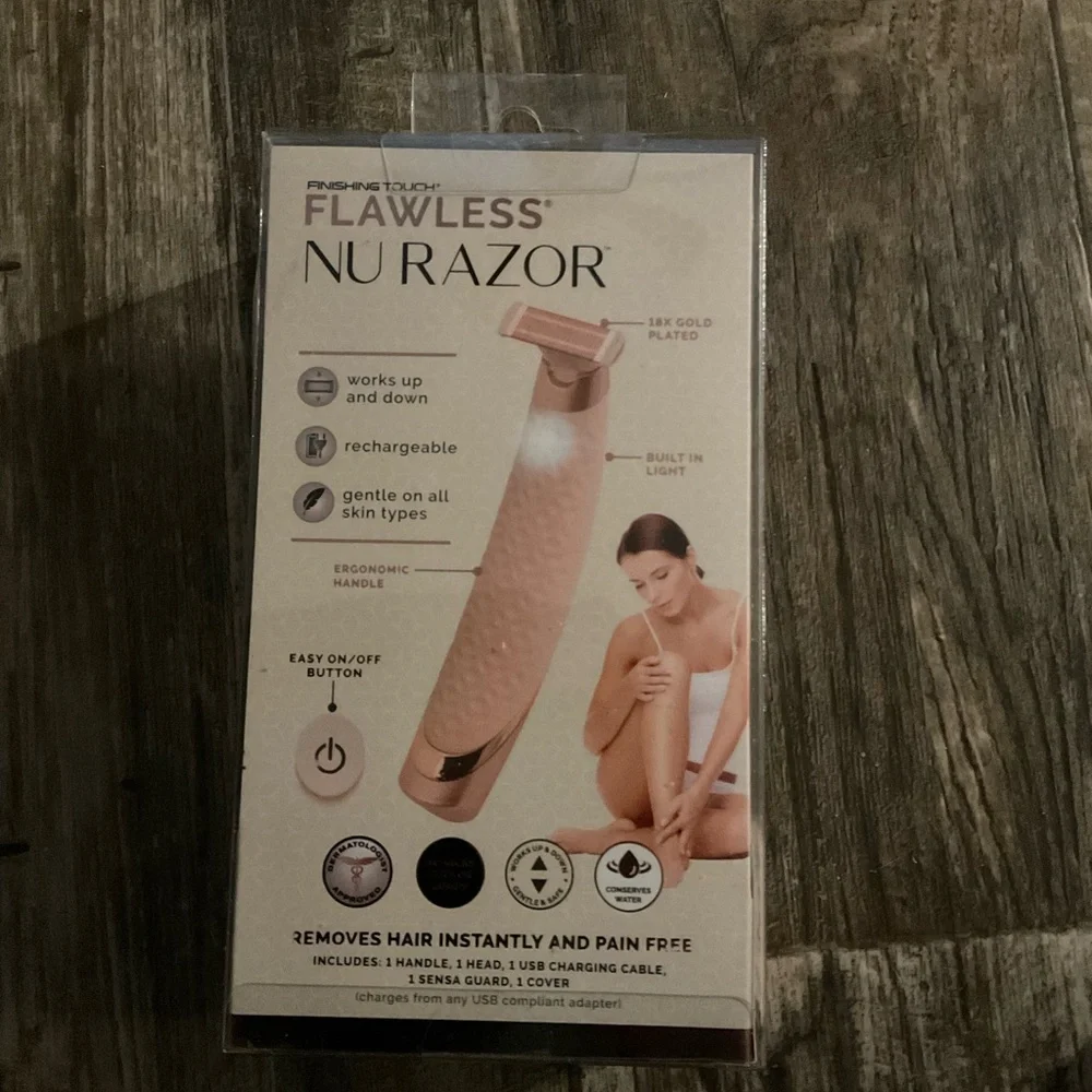Flawless Hair Remover in White and Gold. Smooth Bump Free Shave. Cordless